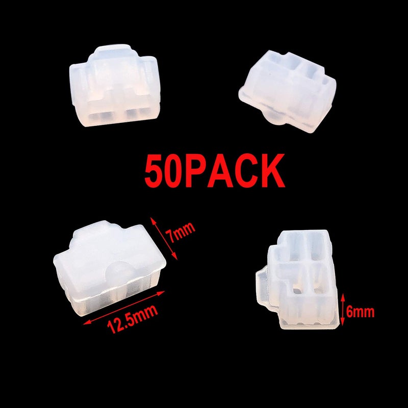 Luckkyme Ethernet Hub Port RJ45 Anti Dust Cover Cap Protector Plug (50PCS/White) - Image 2